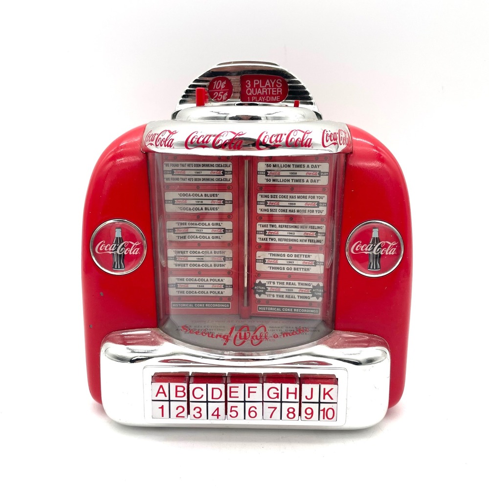 Coca-Cola Jukebox Piggy Bank Unisex OS Red Good Seeburg Wall-O-Matic 1996 Retro